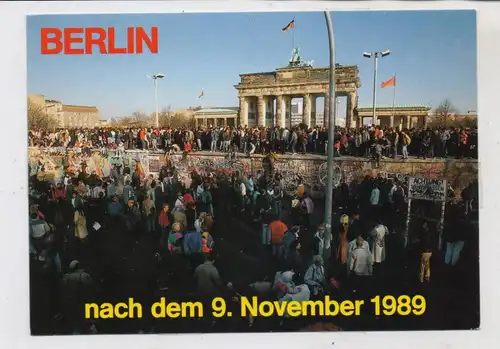 1000 BERLIN - BERLINER MAUER / Berlin Wall, 9. Nov. 1989