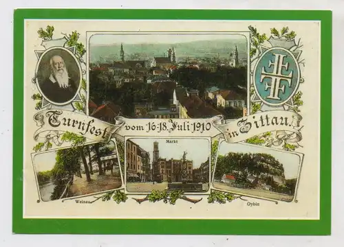 SPORT - TURNEN, Turnfest Zittau 1910, Plakatrepro