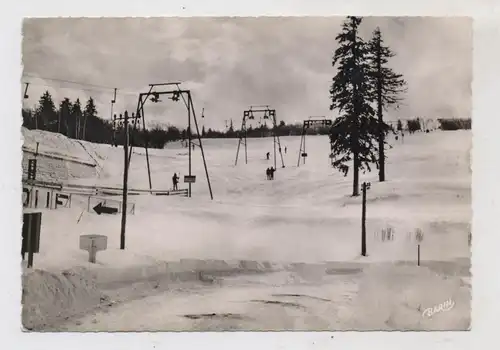 F 88400 GERARDMER, Col de la Schlucht, Teleskis en hiver