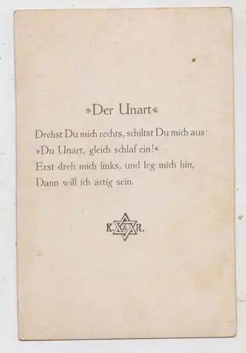 WERBUNG - DER UNART, Werbekarte für Puppen
