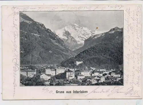 CH 3800 INTERLAKEN BE, Gruss aus..., 1901, Ambulant No. 15