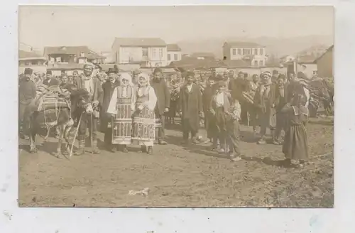 NORDMAZEDONIEN - SKOPJE / UESKÜB, Markttreiben, Photo-AK 1. Weltkrieg