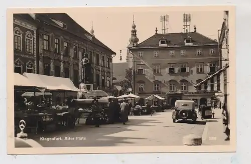 A 9000 KLAGENFURT, Alter Platz, Markttreiben, 1938, Verlag Schilcher