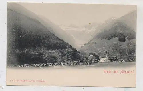 CH 3985 GOMS - MÜNSTER VS, Dorfansicht, ca. 1900, Verlag Gabler - Interlaken