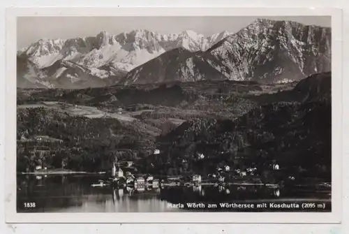 A 9082 MARIA WÖRTH, Ortsansicht mit Koschutta, 1938
