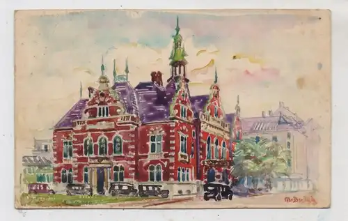 BÖHMEN & MÄHREN - MÄHRISCH OSTRAU / OSTRAVA, Deutsches Haus, 1939, deutsche Feldpost, handgemalt