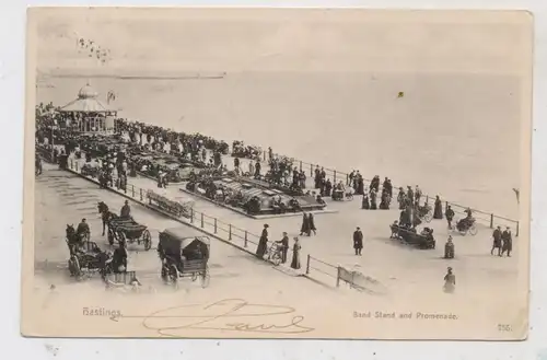 UK - ENGLAND - SUSSEX - HASTINGS, Band Stand and Promenade, 1903