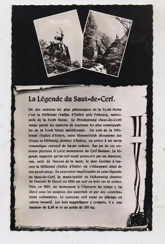 7824 HINTERZARTEN,  La Legende du Saut-de-Cerf.