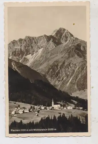 A 6991 RIEZLERN, Dorfansicht mit Widderstein, 1959
