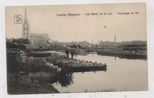 B 8940 WERVIK, Leie, Leinenanbau, 1915, deutsche Feldpost