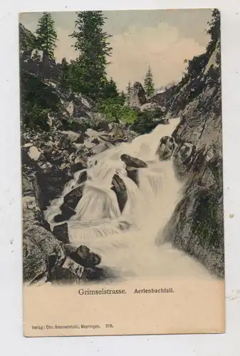 CH 3864 GUTTANNEN BE, Grimselstrasse - Aerlenbachfall, Verlag Brennenstuhl