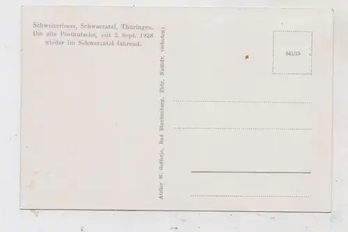 POST - Postkutsche, Die alte Postkutsche, seit 2.9.1938 wieder im Schwarzatal fahrend