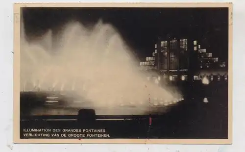 EXPO - 1935 BRUSSEL, Verlichting van de groote Fonteinen