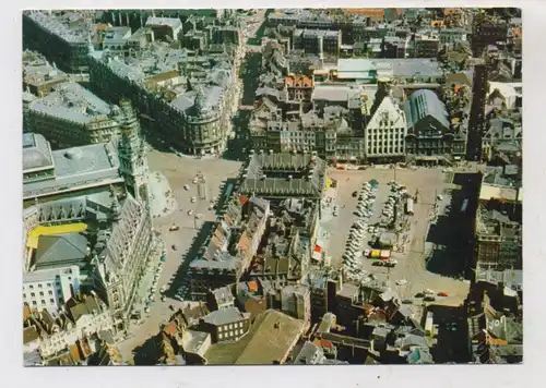 F 59000 LILLE, vue airienne de la Grand Place, CPSM
