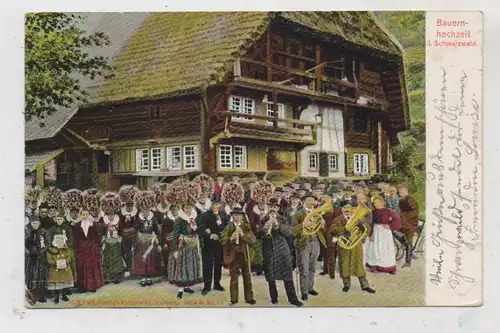 HOCHZEIT / Wedding / Mariage / Bruiloft / Nozze / Boda, Bauernhochzeit im Schwarzwald, 1906