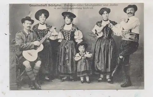 A 6000 INNSBRUCK, Landesausstellung Innsbruck, Gesellschaft Schöpfer, Preisgekrönter Schuhplattler & Jodler, Trenkler