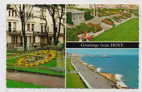 UK - ENGLAND - SUSSEX - HOVE, Flower Clock, Beach, Gardens, 1969