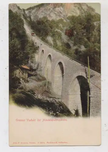 I 39052 KALTERN, Mendeldrahtseilbahn, Grosser Viadukt, color, Verlag Amonn - Bozen