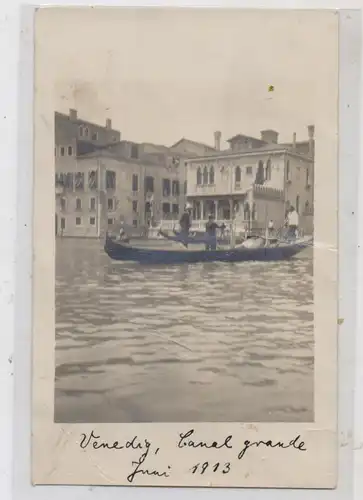 I 30100  VENEZIA / VENEDIG, Canale Grande, Photo - AK, 1913