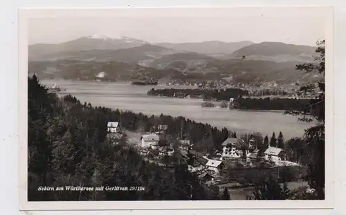 A 9082 MARIA WÖRTH - SEKIRN, Blick über den Ort und den Wörthersee