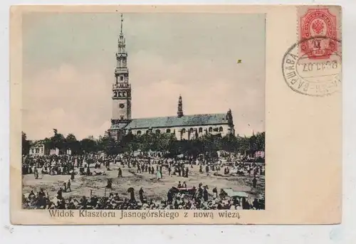 OBER - SCHLESIEN - TSCHENSTOCHAU / CZESTOCHOWA, Klasztor / Kloster, 1907, Bahnpost / TPO / ambulant