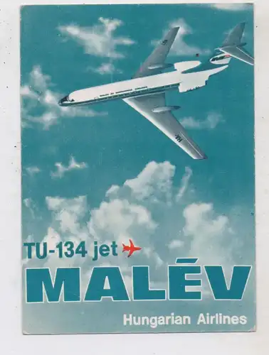 MAGYARORSZAG / UNGARN - MALEY TU-134 jet, Hungarian Airlines