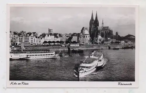 BINNENSCHIFFE - RHEIN, Köln-Düsseldorfer "BARBAROSSA" und weiterer Dampfer vor Köln