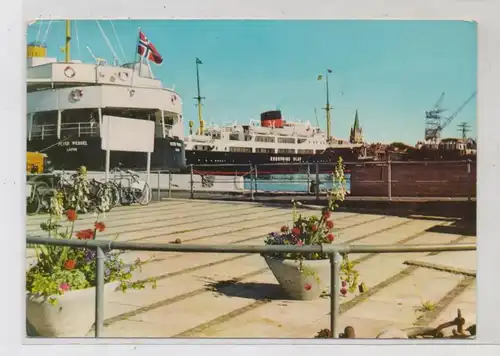 FÄHRE / Ferry / Traversier, "KRONPRINS OLAV" /  "PETER WESSEL", Frederikshavn, 1964