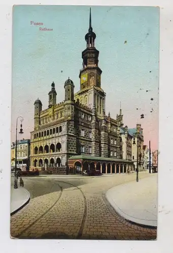 POSEN - POSEN / POZNAN, Rathaus, 1916, deutsche Feldpost Stenschewo