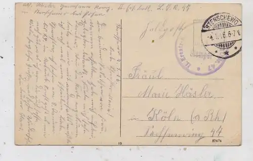 POSEN - POSEN / POZNAN, Rathaus, 1916, deutsche Feldpost Stenschewo