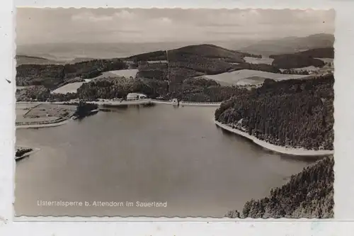 5952 ATTENDORN, Hotel - Restaurant Listertalsperre, Luftaufnahme 1952