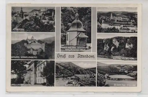 5952 ATTENDORN, Gruss aus...., 8 Ansichten, 1951