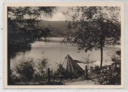 5952 ATTENDORN, Camping an der Listertalsperre, 1955, Verlag Otto