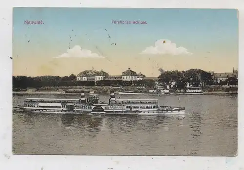 BINNENSCHIFFE - RHEIN, Köln-Düsseldorfer "KAISERIN AUGUSTE VICTORIA", & weiterer Dampfer vor Neuwied, 1914