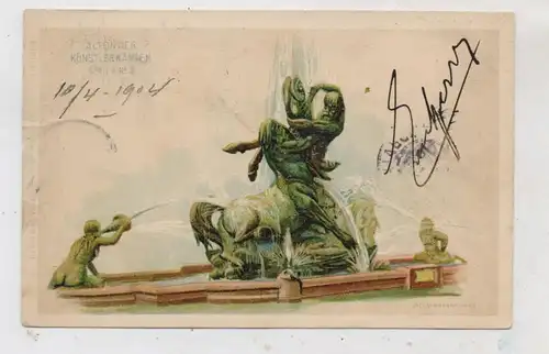 2000 HAMBURG - ALTONA, Stuntmannbrunnen, Altonaer Künstlerkarte, 1904