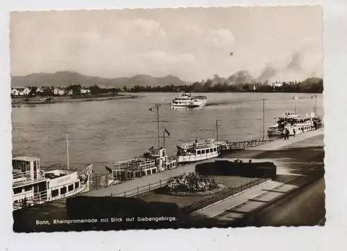 BINNENSCHIFFE - RHEIN, "STADT BONN" und weiter Schiffe am Bonner Anleger, 195...