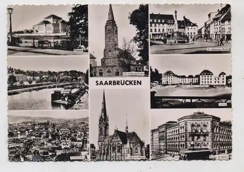 6600 SAARBRÜCKEN, Mehrbild - AK, 1953, Verlag Fockenberg