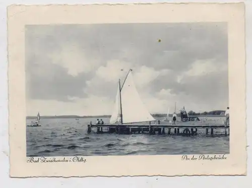 2903 BAD ZWISCHENAHN, An der Anlegebrücke, Segelboot, 1944