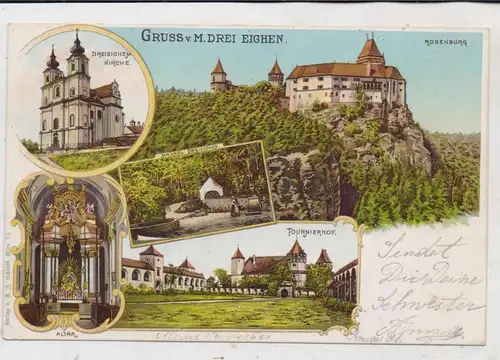 A 3580 ROSENBURG - MOLD, Maria Dreieichen, Lithographie 1896, 5 Ansichten