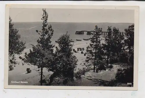 0-2255 HERINGSDORF - BANSIN, Strand, Seebrücke, 1955, kl. Druckstelle