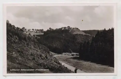 8678 SCHWARZENBACH am Wald - SCHWARZENSTEIN, Ortsansicht 1936, nette Frankatur