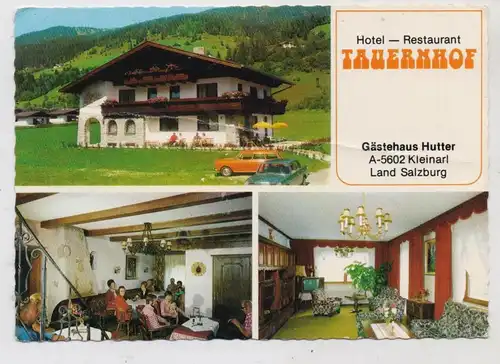 A 5603 KLEINARL, Gästehaus Hutter, Landpost-Stempel, Mittelknick