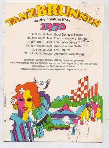 5000 KÖLN - DEUTZ, Tanzbrunnen 1970, Veranstaltungskalender