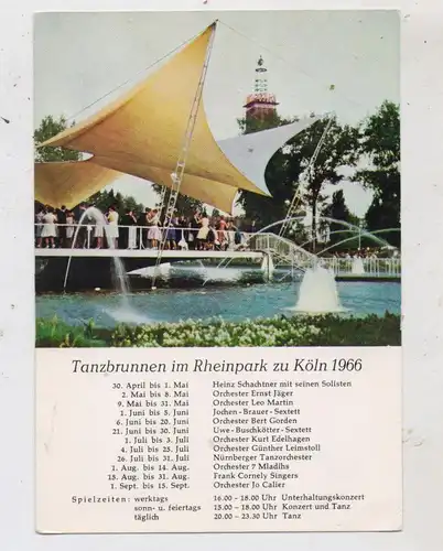 5000 KÖLN - DEUTZ, Tanzbrunnen 1966, Veranstaltungskalender