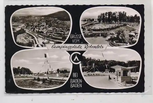 7570 BADEN - BADEN, Campingplatz Rotenfels, 1964