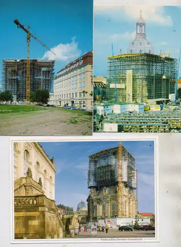 0-8000 DRESDEN, Frauenkirche, Sammlung von 36 AK aus den letzten 120 Jahren incl. Neuaufbau, 3D....