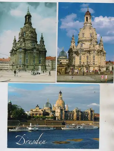 0-8000 DRESDEN, Frauenkirche, Sammlung von 36 AK aus den letzten 120 Jahren incl. Neuaufbau, 3D....