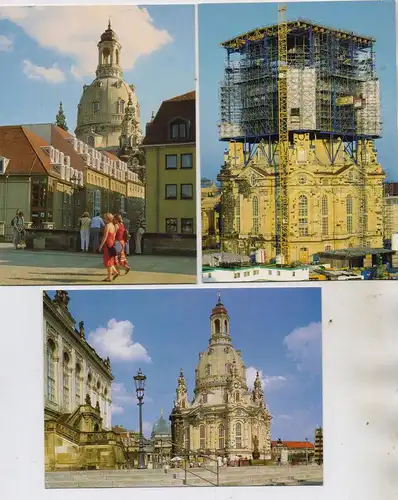 0-8000 DRESDEN, Frauenkirche, Sammlung von 36 AK aus den letzten 120 Jahren incl. Neuaufbau, 3D....