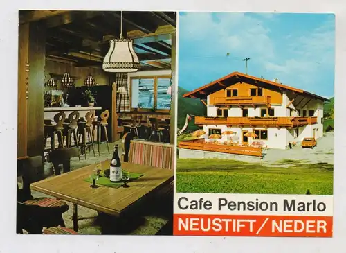 A 6167 NEUSTIFT - NEDER, Cafe Pension Marlo, Klapp-Karte