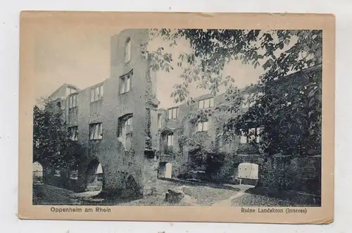 6504 OPPENHEIM, Ruine Landskron, Innenansicht, 1919, Faist - Mainz